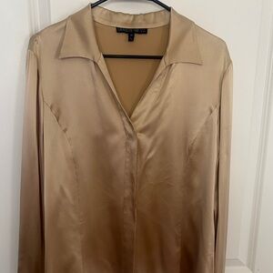 Lafayette 148 New York Tan Blouse